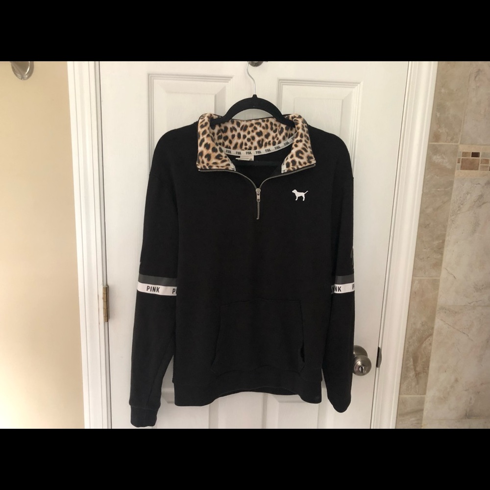 Vs pink quarter zip